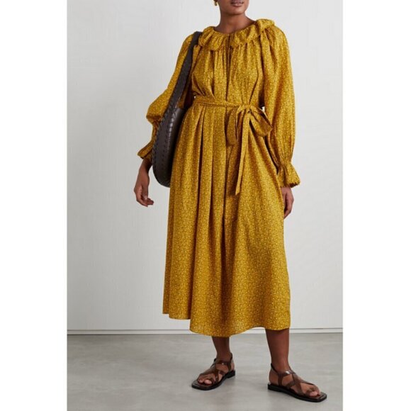 💕DOEN💕 Rory Dress ~ Peter Pan Collar Sunsoaked Foothills Floral Print XXS NWOT - Picture 9 of 16